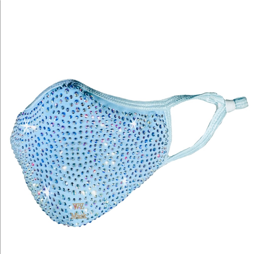 New ✨Rhinestone Face Mask & Filter Pocket blue✨🌸